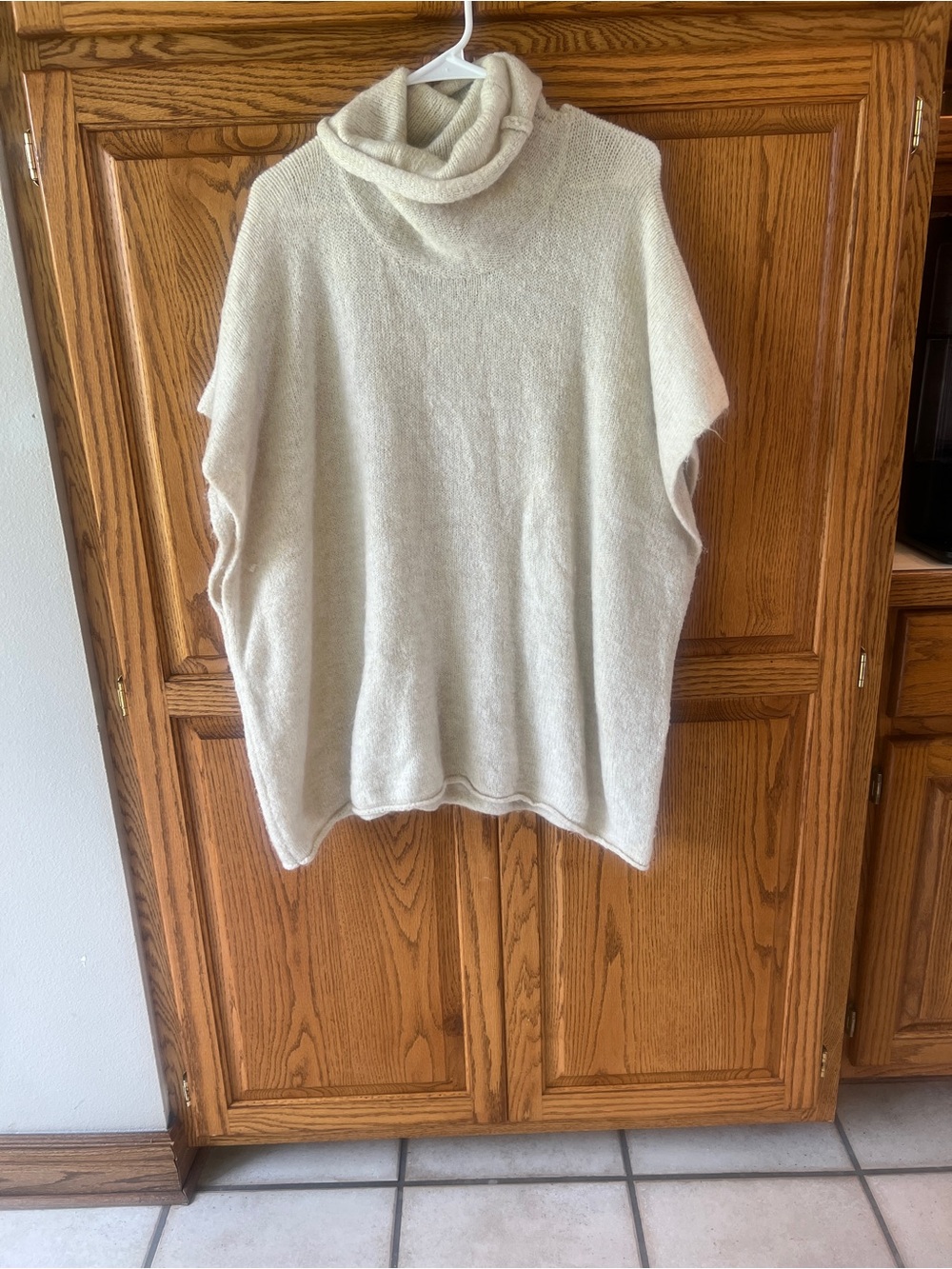 Universal Thread Cream Cowl Neck Sweater Poncho